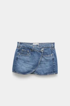 COPERNI WASHED BLUE DENIM MINI SKIRT