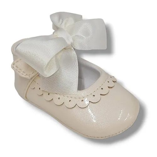 Merceditas Peuque Mayoral 9571 CHAROL BEIGE CORDONETS