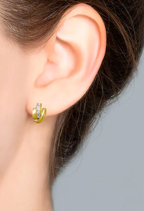 Pendientes oro amarillo 18k y circonitas 030_2310